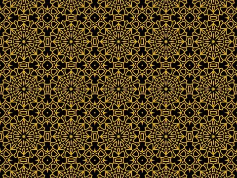 Islamic Patterns Geometric Art Arabic Background Wallpaper Stock Illustration
