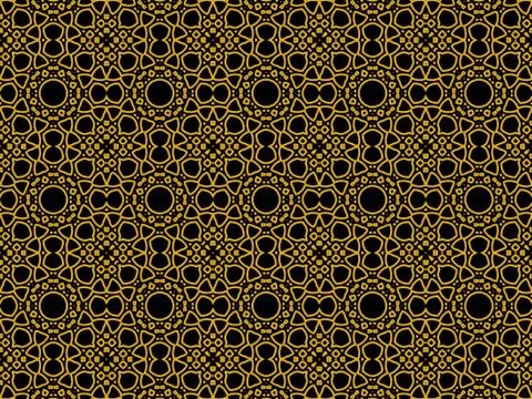 Islamic Patterns Geometric Art Arabic Background Wallpaper Illustrazione stock