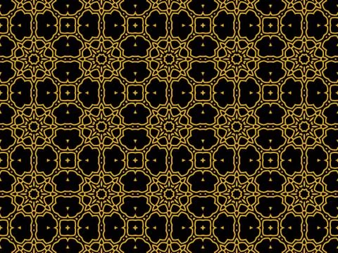 Islamic Patterns Geometric Art Arabic Background Wallpaper Stock Illustration