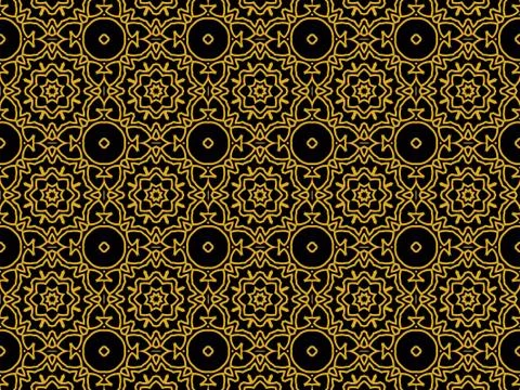 Islamic Patterns Geometric Art Arabic Background Wallpaper Stock Illustration