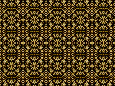 Islamic Patterns Geometric Art Arabic Background Wallpaper Stock Illustration