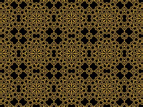 Islamic Patterns Geometric Art Arabic Background Wallpaper Stock Illustration