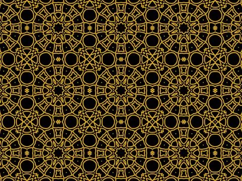 Islamic Patterns Geometric Art Arabic Background Wallpaper Illustrazione stock