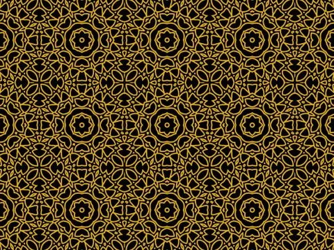 Islamic Patterns Geometric Art Arabic Background Wallpaper Illustrazione stock