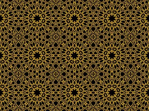 Islamic Patterns Geometric Art Arabic Background Wallpaper Stock Illustration