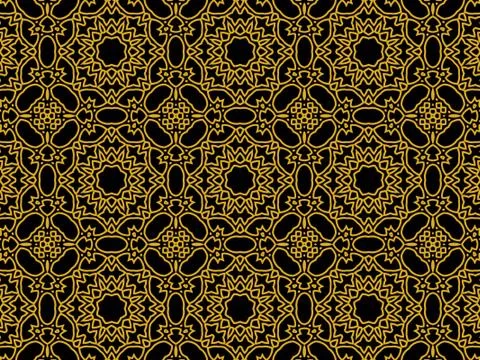 Islamic Patterns Geometric Art Arabic Background Wallpaper Stock Illustration