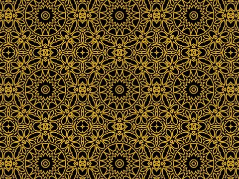 Islamic Patterns Geometric Art Arabic Background Wallpaper Stock Illustration