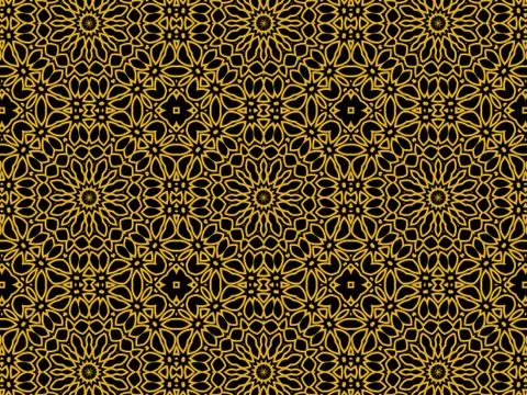 Islamic Patterns Geometric Art Arabic Background Wallpaper Stock Illustration