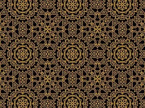 Islamic Patterns Geometric Art Arabic Background Wallpaper Illustrazione stock