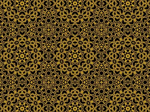 Islamic Patterns Geometric Art Arabic Background Wallpaper Illustrazione stock