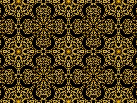 Islamic Patterns Geometric Art Arabic Background Wallpaper Stock Illustration