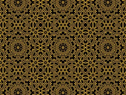 Islamic Patterns Geometric Art Arabic Background Wallpaper Illustrazione stock