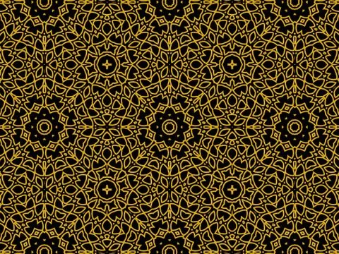 Islamic Patterns Geometric Art Arabic Background Wallpaper Stock Illustration