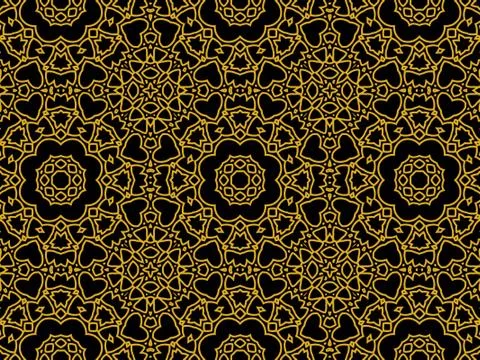 Islamic Patterns Geometric Art Arabic Background Wallpaper Stock Illustration