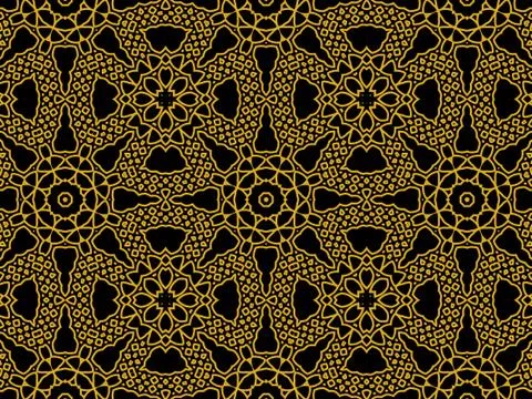 Islamic Patterns Geometric Art Arabic Background Wallpaper Stock Illustration
