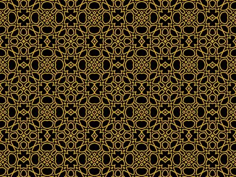Islamic Patterns Geometric Art Arabic Background Wallpaper Stock Illustration
