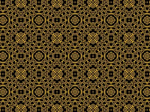 Islamic Patterns Geometric Art Arabic Background Wallpaper Stock Illustration