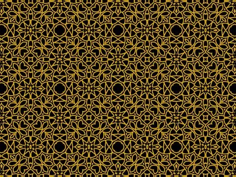Islamic Patterns Geometric Art Arabic Background Wallpaper Illustrazione stock