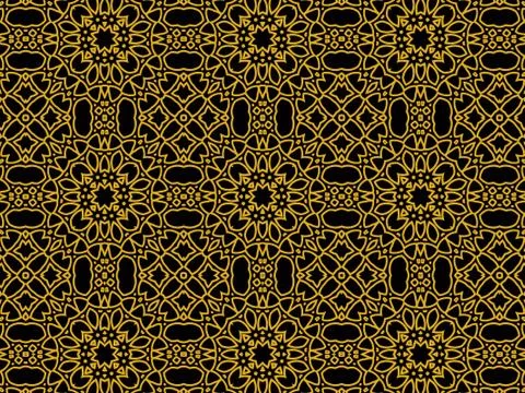 Islamic Patterns Geometric Art Arabic Background Wallpaper Stock Illustration