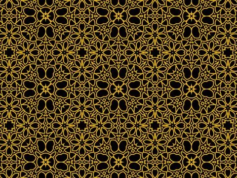 Islamic Patterns Geometric Art Arabic Background Wallpaper Stock Illustration
