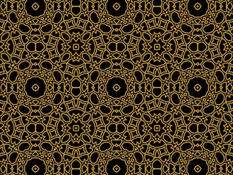 Islamic Patterns Geometric Art Arabic Background Wallpaper Stock Illustration
