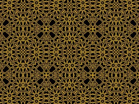 Islamic Patterns Geometric Art Arabic Background Wallpaper Illustrazione stock