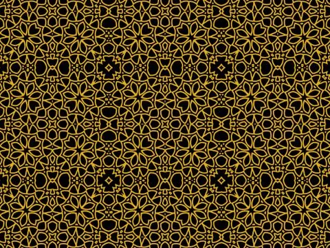 Islamic Patterns Geometric Art Arabic Background Wallpaper Stock Illustration