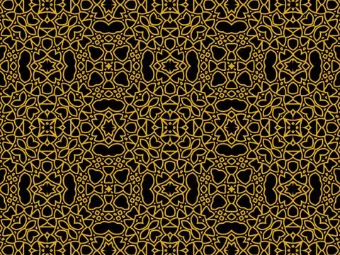 Islamic Patterns Geometric Art Arabic Background Wallpaper Stock Illustration