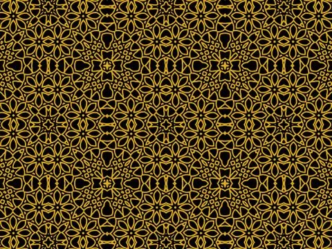 Islamic Patterns Geometric Art Arabic Background Wallpaper Stock Illustration