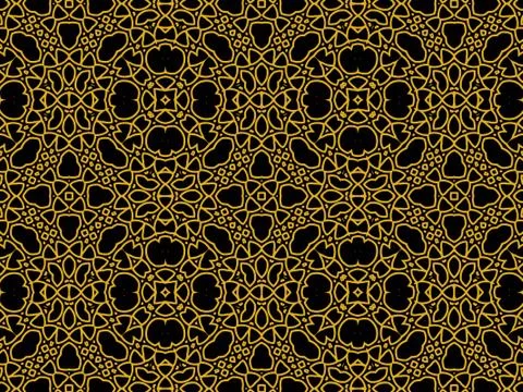 Islamic Patterns Geometric Art Arabic Background Wallpaper Illustrazione stock