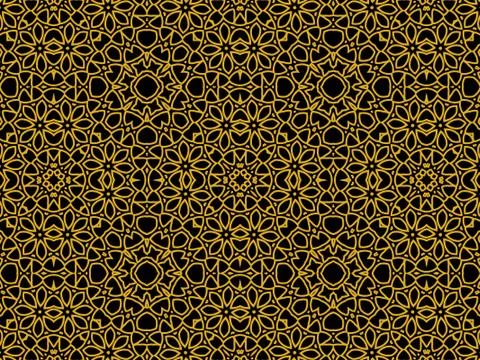 Islamic Patterns Geometric Art Arabic Background Wallpaper Stock Illustration
