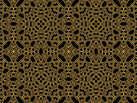 Islamic Patterns Geometric Art Arabic Background Wallpaper Stock Illustration