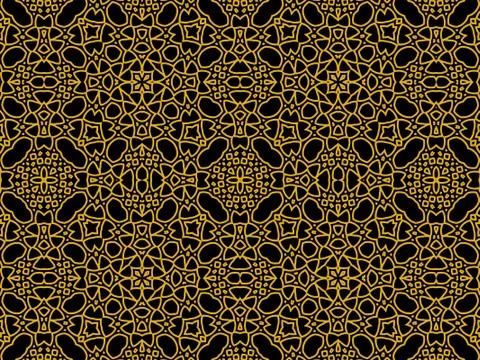 Islamic Patterns Geometric Art Arabic Background Wallpaper Stock Illustration
