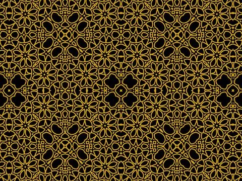 Islamic Patterns Geometric Art Arabic Background Wallpaper Illustrazione stock