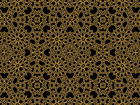 Islamic Patterns Geometric Art Arabic Background Wallpaper Illustrazione stock