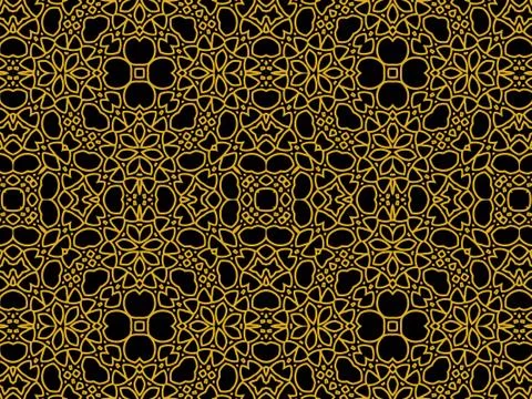 Islamic Patterns Geometric Art Arabic Background Wallpaper Stock Illustration