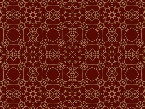 Islamic Patterns Geometric Art Arabic Background Wallpaper Stock Illustration