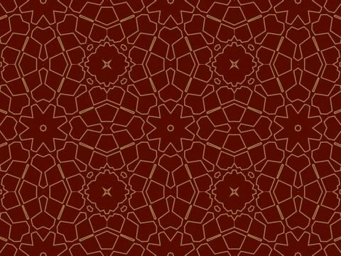 Islamic Patterns Geometric Art Arabic Background Wallpaper Stock Illustration