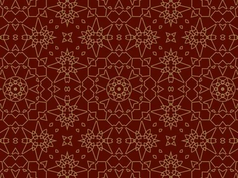 Islamic Patterns Geometric Art Arabic Background Wallpaper Stock Illustration