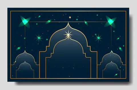 Islamic poster design Stockillustratie