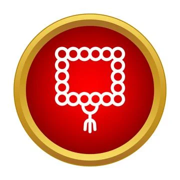 Islamic prayer beads icon representing religion Stock Illustration