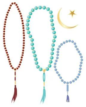 Islamic prayer beads Illustrazione stock