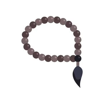 Islamic prayer beads tasbih representing spiritual faith and meditation Stock Illustration