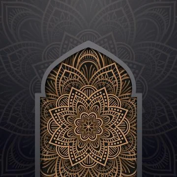 Islamic Premium Background, Suitable For Greeting Card, Poster and Banner, .. Stock Illustration