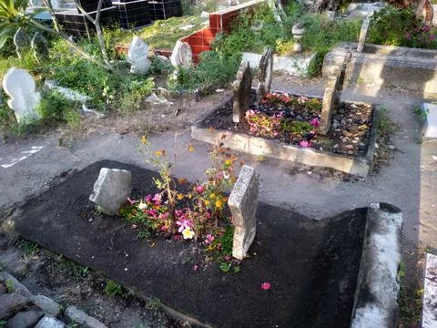 Islamic public graveyard Stock Photos
