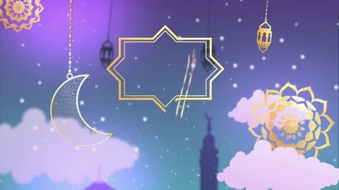 Islamic Ramadan Background lamp lantern, eid al adha and ramadhan moments Eid Stock Footage 270953801