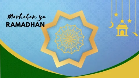 Islamic ramadan border decoration Stock Footage 303947508