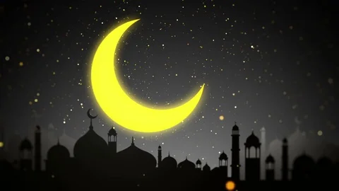 Islamic Ramadan With Moon Abstract Background Stock Footage 75093824