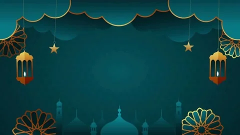 Islamic Ramadan Motion Background With Golden Lanterns Video stock 334137327