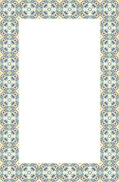 Islamic Rectangle frame geometric pattern ornament with isolated background.. 스톡 일러스트